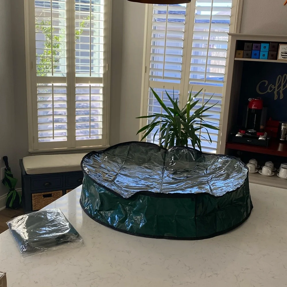 NEW Get 2 Green PVC 36” Round Storage Bag